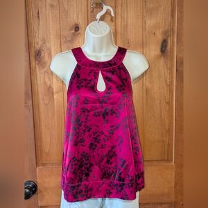 The Limited Pink and Black Floral Tank Top